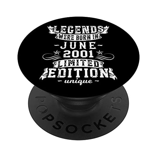 Cumpleaños Junio 2001 Edición Limitada Regalo Legend June PopSockets PopGrip Intercambiable