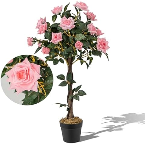 RELAX4LIFE Arbre à Roses Artificiel 93 CM Cover