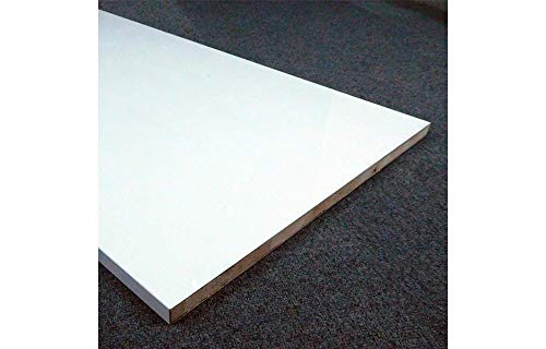 ホワイトポリランバー(1枚) WH-PL21-450-1200 1面木口テープ貼り 21mm厚×450×1200 7Kg