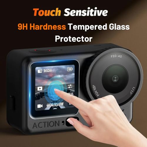 Image of Yantralay Combo Kit for D JI OS MO Action 6 Camera with Silicone Rubber Case & Set of 2 Tempered Glass | Complete Protection Kit for D JI Os mo Action 6 | Action 6 Accessories