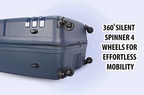 Image of VIP Polycarbonate Hard Trolley Bag Large 28 Inch Check-In Luggage Bag|4 Wheel With Number Lock Speed Wheel Suitcase (Blue), 75 Centimeters