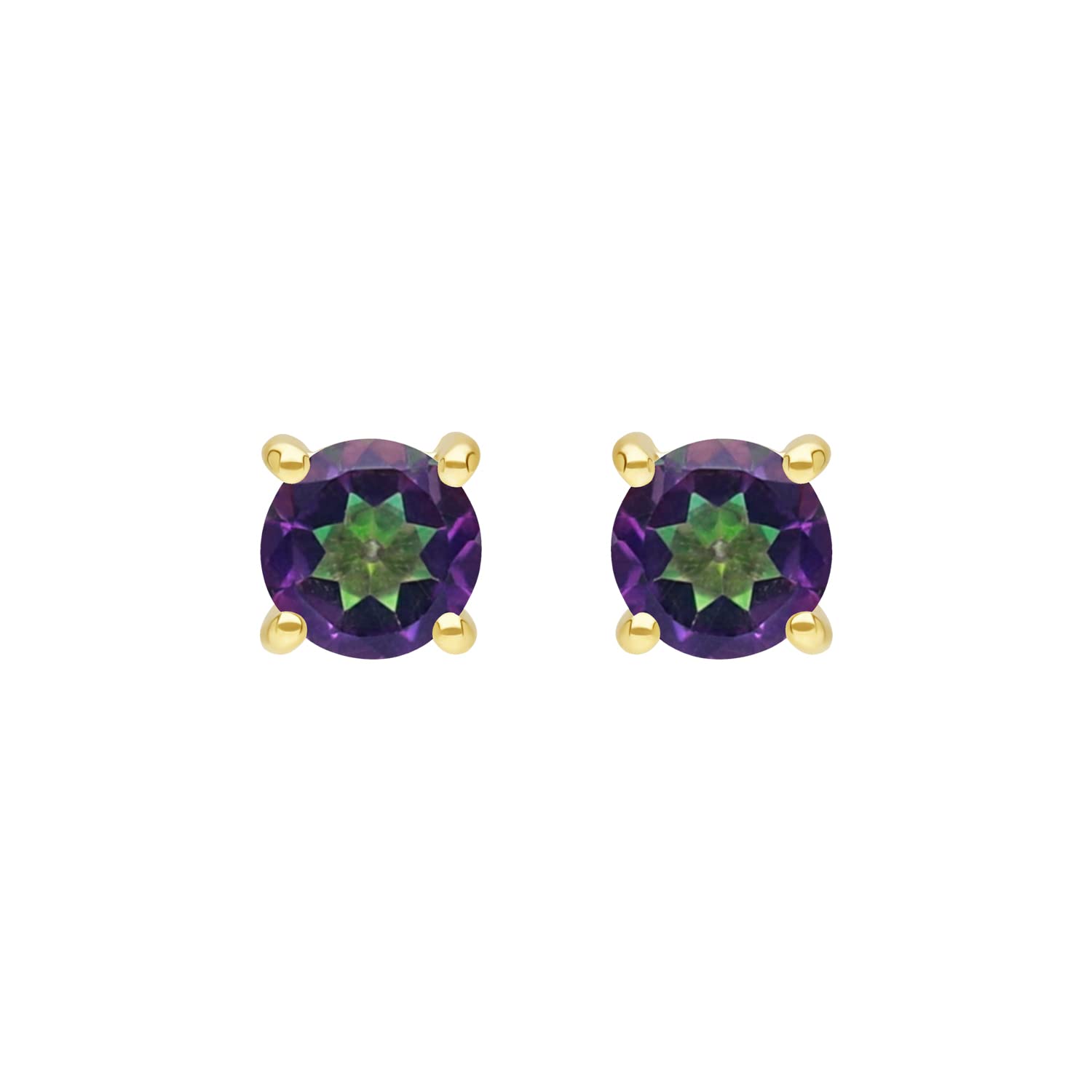 Ivy Gems 9ct Yellow Gold Small Four Claw Stud Earrings