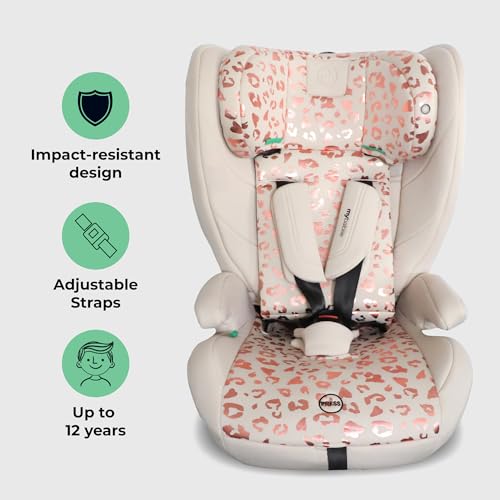 My Babiie MBCS75 Toddler to Booster R129 Child Car Seat - ISOFIX with Top Tether, Harness, 76-150cm (Approx. 9-36kg, 15 Months - 12 Years), i-Size, Group 1/2/3, Adjustable, Forward Facing - Pink - Image 5