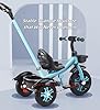 Lyefancy Kids Tricycle for 2-5 Years Old, Kids Trike with Basket and Removable Pedal, Toddler Tricycle 3 Wheel Bike Children Riding on Toys, for Boys Girls (Blue with Push Handle) #5