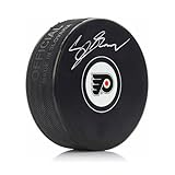 Cutter Gauthier Philadelphia Flyers Autographed Hockey Logo Puck