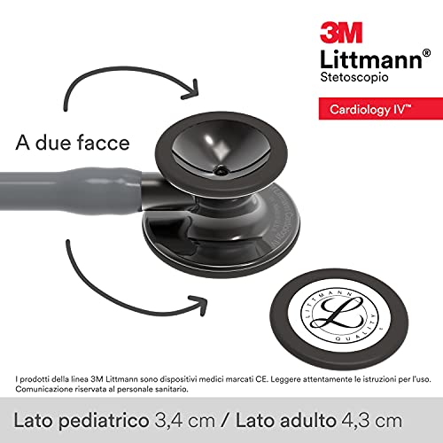 Image of 3M Littmann Cardiology IV Diagnostic Stethoscope, 6238, More Than 2X as Loud, Weighs Less, Stainless Steel High Polish Smoke-Finish Chestpiece, 27 inch Gray Tube, Smoke Stem, and Headset (Pack of 3)