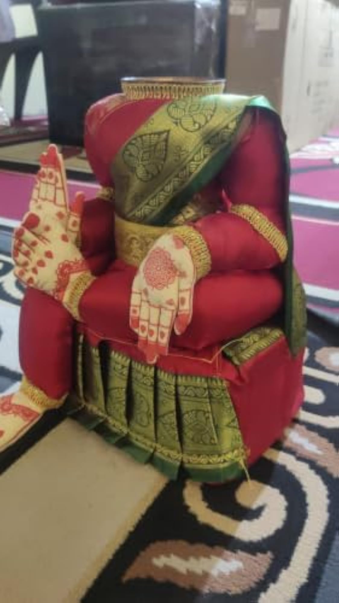 Varalakshmi Amman Fabric Decorative Idol for Pooja, 12 Inches