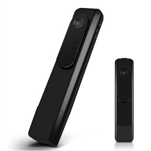 Tangxi Mini Body Camera Video Recorder, Camera, USB Flash Drive, One Recording, Small Nanny Cam for Home Office Security, 4h Work Time,Battery Powered.