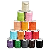 【Tamaño】 15 rollos de cuerda de nylon de colores, cada uno de 10 metros de largo. Diámetro del cordón: aproximadamente 1 mm.