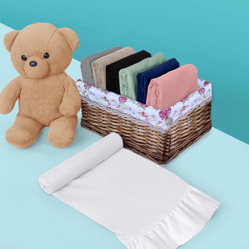Image of 13 inchx18 inch Toddler Pillow Cases Set of 2, White & Pink Ruffled Pillow Shams Brushed Microfiber Nursery Pillow Cover for Boys Girls, Soft Breathable Machine Washable