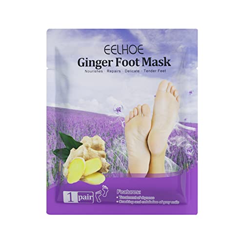 Qudai 1 par/saco Gengibre Máscara para os Pés Esfoliante Esfoliante Nutrir Reparação Delicado Cuidad
