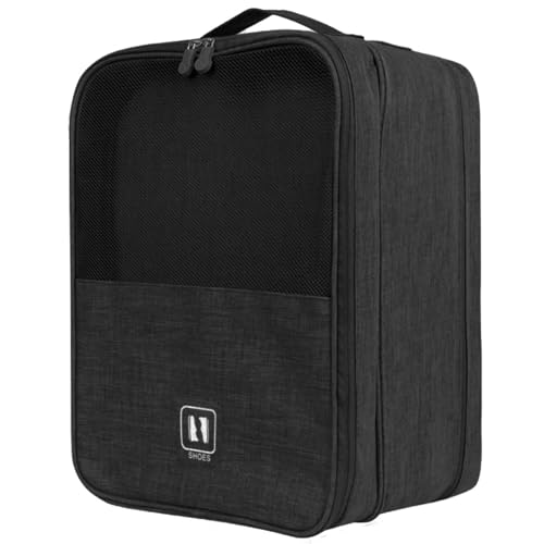 Organizador de Maleta, Bolsa de Zapatos de Viaje, Organizador de Zapatos Trainer, Bolsas de Zapato Portátiles, Maleta de Viaje, con Cierre de Cremallera, Adecuado para Deportes, Golf (A)