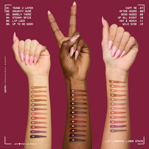 NYX Professional Make Up Lip Lingerie Lip Liner Stain Naadloos All Day Vlekken Waterproof Up All Night - Afbeelding 5