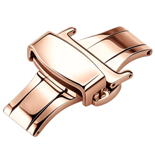 Image of DBLACK ''DSLCK3'' Butterfly Lock Stainless Steel Deployment Buckle Double Push Spring Clasp for Watch strap / / For 16mm, 18mm, 20mm, or 22mm Watch Bands (Choose Your Size & Color)