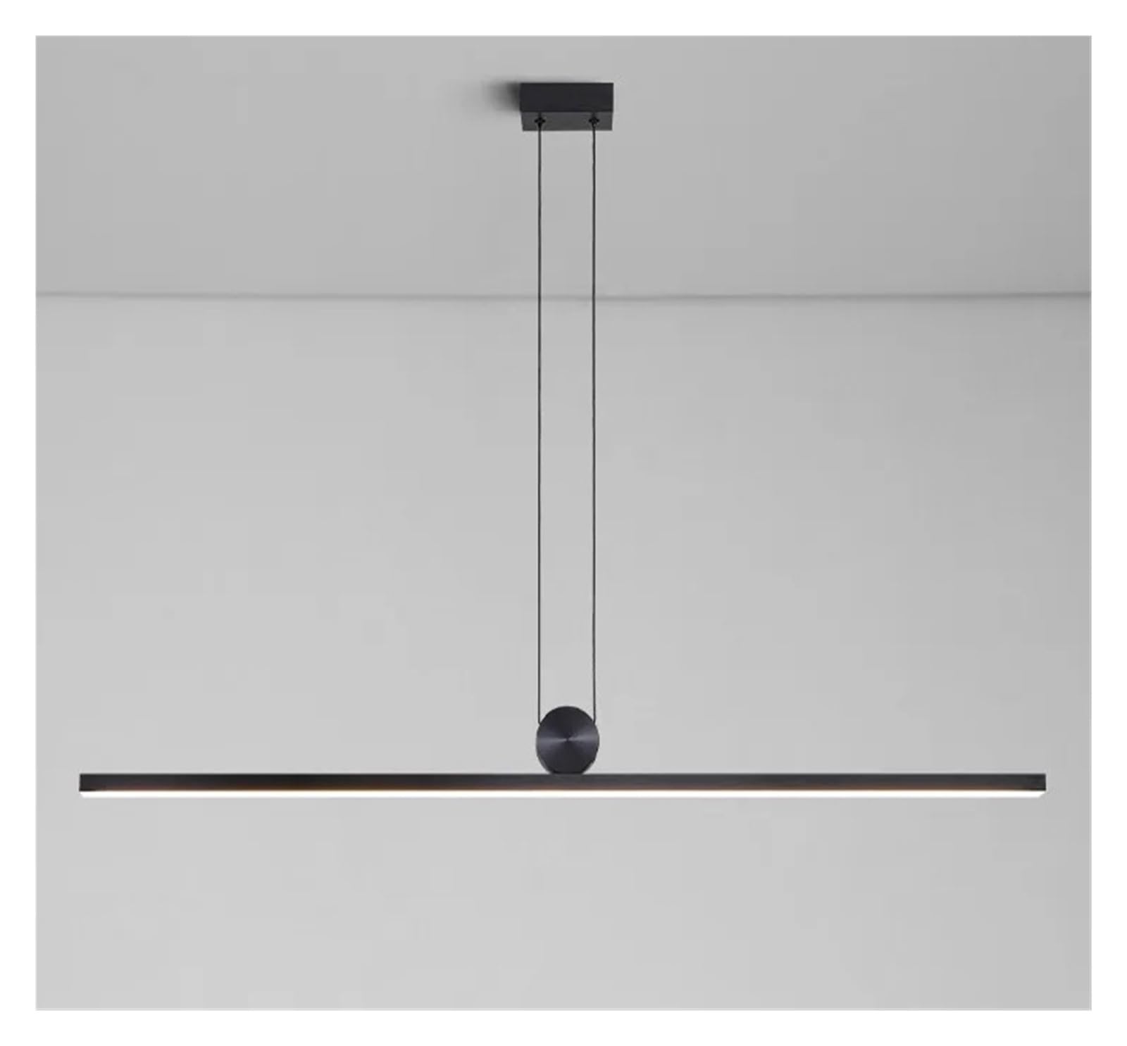 ASerZenith Chandelier, Dining Table Pendant Light Designer Modern Simple Scandinavian Black Room Bar Island Monogram Long Lights,L120Cm