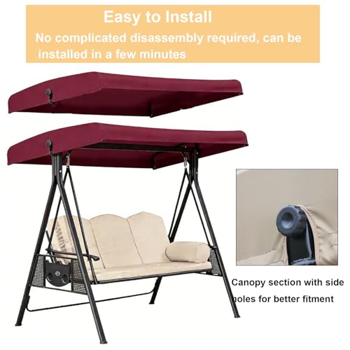 Toile de rechange pour balançoire structure renforcée et bâche imperméable - 5
