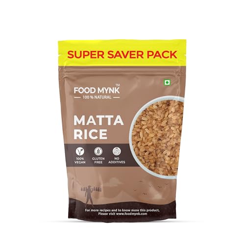 Food Mynk Matta Rice (500g) | Kerala | Kerala Red | Palakkadan Matta | Vadi Matta | Rosematta | Kaje | Parboiled (500g)