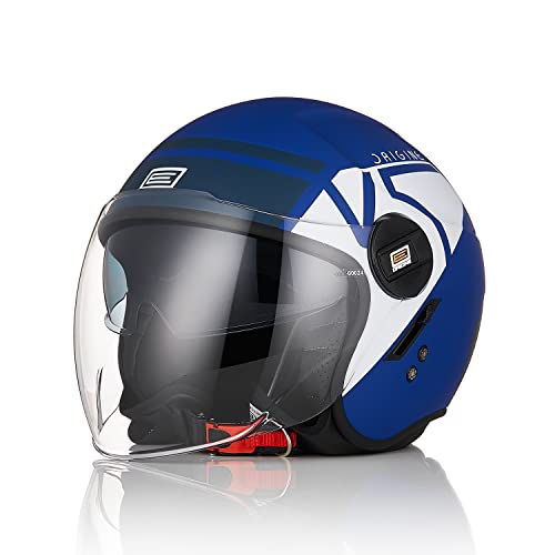 ORIGINE Casco Moto Jet Casco Scooter Abierto con Doble Visera Homologado ECE 22-06