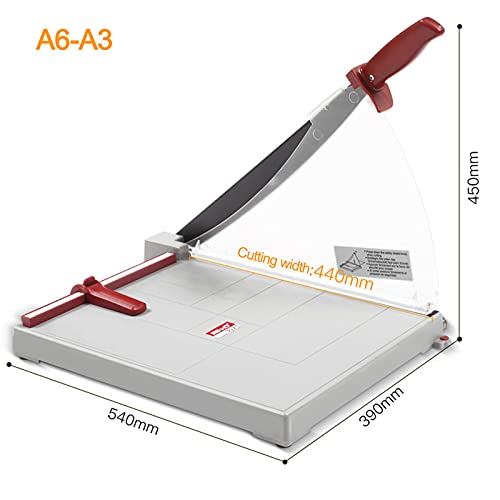 Profi A4/A3 Papierschneider - Präziser Hebelschneider für saubere Schnitte auf Papier, Fotos, Bastelkarton - Ideal für Zuhause und Büro - Arbeitsplattenwerkzeug