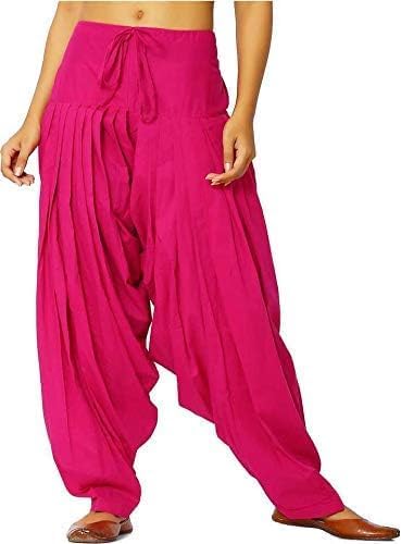 Women's Semi Cotton Patiala Salwar, Elastic Waist, Free Size-picture-55