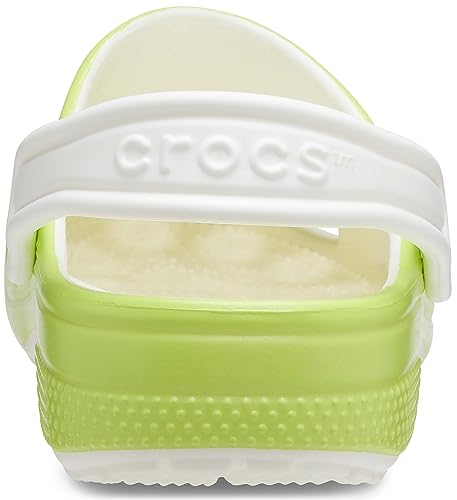 Image of Crocs unisex-child Classic Glow in the Dark Clogs, Limeade, 4 Toddler