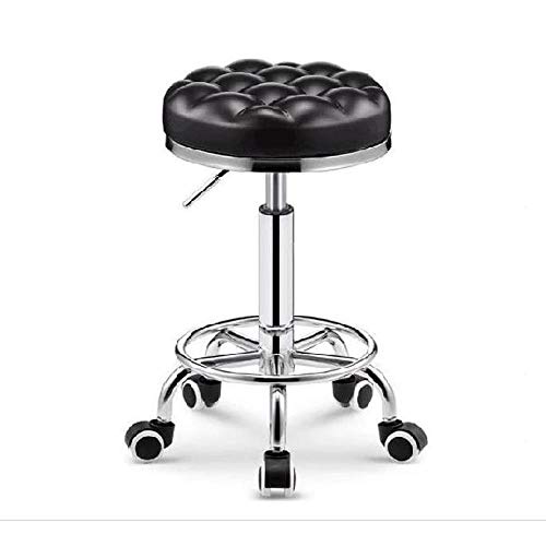 Siège en cuir synthétique PU noir haut de gamme pour aménagement barbier