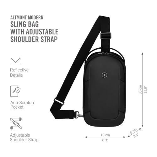 Image of Victorinox Altmont Modern, Sling Bag, Crossbody Bag with Adjustable Shoulder Strap, Black, 653539
