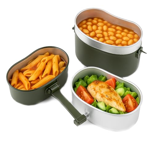 Kit de Cocina Portátil de Aleación de Aluminio Multifuncional para Camping, 2 PCS