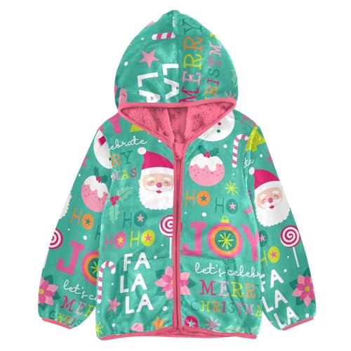 OTVEE Christmas Snowman Joy Cartoon Elements Kids Hoodie Jacket Fall Spring Full Zip Warm Outwear Coat