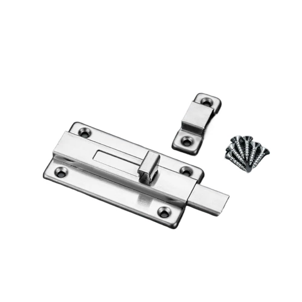 Durable Stainless Steel Slide Bolt Lock Set with Screws