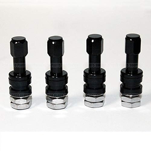 エアバルブ アルミ エアーバルブ ブラック 4個 軽量 レーシング 内締め クランプイン エア バルブ クランプインバルブ チューブレスタイヤ ゴムバルブ PC-14B