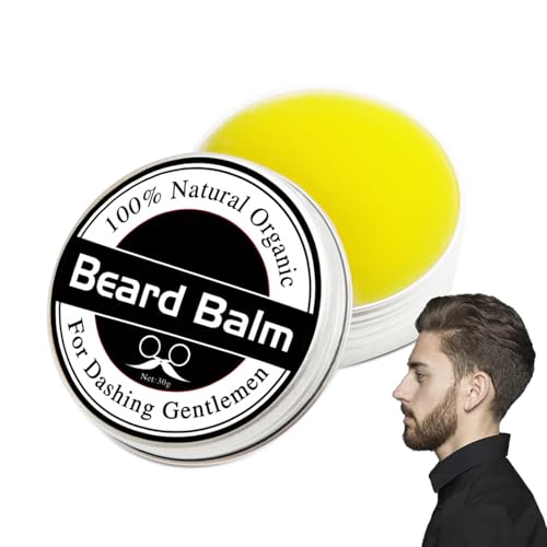 30g bálsamo natural para barba, bálsamo para barba hombres, bálsamo hidratante para barba, bálsamo nutritivo para barba cera para barba, bálsamo 100% natural para barba cuidado de la barba 1