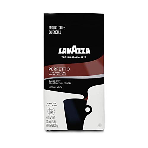 Lavazza Perfetto Ground Coffee Blend, Dark Roast, 20 Ounce