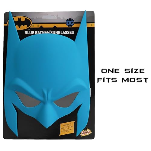 Image of Sun-Staches Batman Sunglasses, DC Comics Heroes & Villains Costume Accessory | Official DC Batman, Robin, Batgirl, Joker, Catwoman, or Harley Quinn | Costume Ready | 100% UV | One Size Fits Most