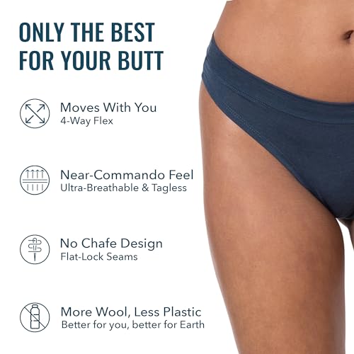 Women's Merino Classic Thong By Woolly | RWS Certified | Soft, Breathable, Seattle Designed3