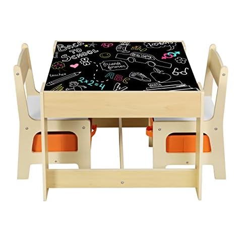 Juego de Mesa y Sillas Infantiles WOLTU con Espacio de Almacenamiento Cover