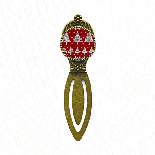 Marque-page tricot nordique arbre rouge cadeau idéal original pour lecteur
