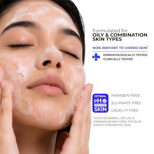Image of Brightening Face Wash-Niacinamide, Kojic Acid, Vitamin C & NMF | Non-Irritant, For Tan Removal & Glowing Skin, Evens Skin Tone, Optimal pH for Men & Women, Oily & Combination Skin Types