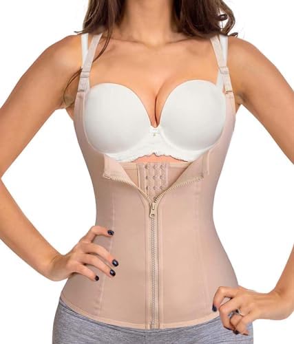 Bafully Shapewear Compressiebody voor dames, vormend ondergoed, slank, buikwax, inhoud, afslanken, shaper met V-hals, sexy (Wit, L Bafully Shapewear Compressiebody voor dames, vormend ondergoed, slank, buikwax, inhoud, afslanken, shaper met V-hals, sexy (Wit, L