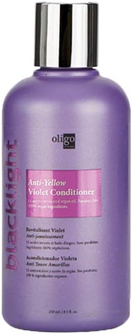 Blacklight Blue Conditioner for blondes - Vegan - Eliminate Brassy tones - Refresh faded highlights - Argan oil - Hydrating Formula - 8.5oz