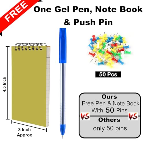 Image of Axmon Notice Board for Home Bulletin Board, Vision Board for Manifestation, Self-Adhesive Wall Boards, Message Board for Notes, Keys, Photos, Schedules for Office, Kitchen, Home (1)