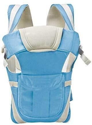 Plain Sky Blue and Black Baby Carrier (Blue and Black, Front Carry Facing in)-image-44