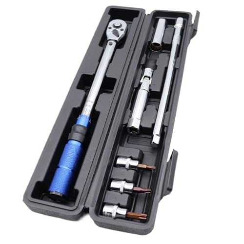 Sionhiuo Juego De Llave De Torque,Llave Dinamométrica de 1,3 cm con Cliquet | Kit Herramientas Antideslizante Estable Y Ergonómico Antifatiga Para Ruedas De Bicicletas