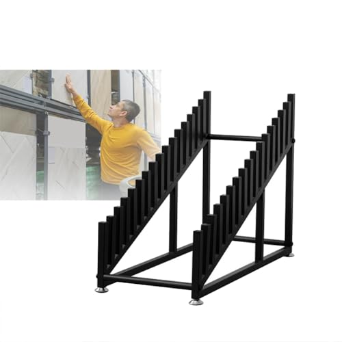 pujindu Expositor De Azulejos Soporte De Exhibición para Baldosas Cerámicas De 16 Niveles Estantería Metálica para Muestras De Pavimentos Estantería para Materiales De Construcción(28x67x50.5cm)