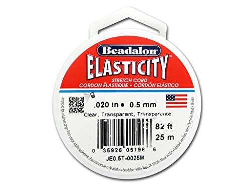 Beadalon Elasticity 0.5mm transparent 25m bobine cordon elastique invisible pour collier perle
