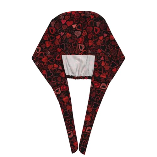 Image of Working Cap Scrub Cap with Sweatband Adjustable Unisex Women Tie Back Hat Nurse Surgical Caps