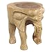 Oriental Galerie Rundhocker Holzhocker Elefanthocker Blumehocker Elefant Hocker ca. 32 cm hoch Holz Limboholz Natur Groß