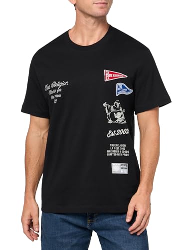 True Religion SS Uni Logo Tee Décontracté Homme t-shirt col rond mode urbaine branchée