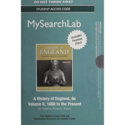 MyLab Search with Pearson eText -- Standalone Access Card -- for History of England, Volume 2, A