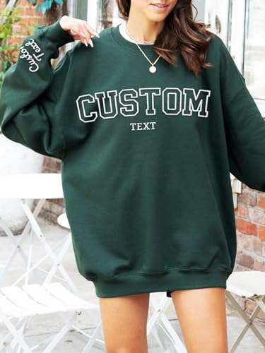 Personalized Fathers Day Christmas Birthday Gift for Dad Grandpa, Custom Embroidered Sweatshirt with Name on Sleeve3